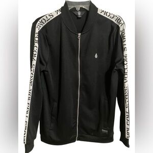 VOLCOM Stone Album Full-Zip Black Track
Jacket Sleeve Logo Lettering Men’s Small